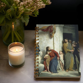 Christus en de kinderen door Carl Bloch, Religieus Notitieboek