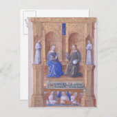 Christus en de Maagd Mary Enthroned Briefkaart (Voorkant / Achterkant)