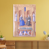 Christus en de Maagd Mary Enthroned Canvas Afdruk (Insitu (Woonkamer))