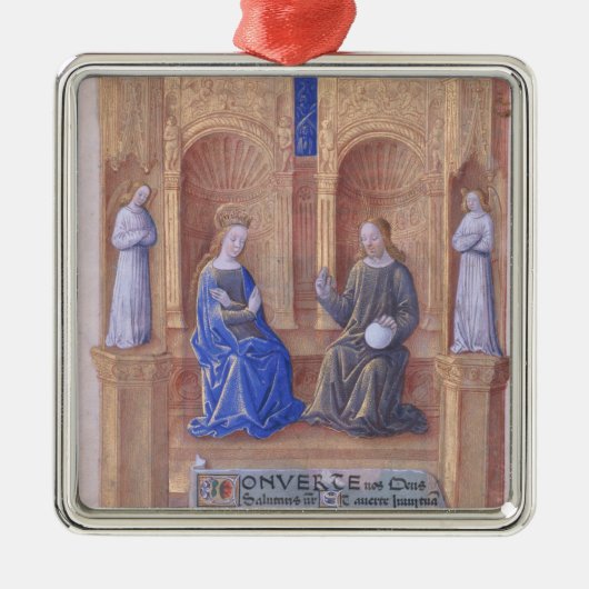 Christus en de Maagd Mary Enthroned Metalen Ornament (Voorkant)