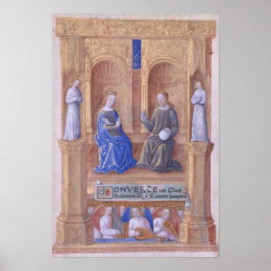Christus en de Maagd Mary Enthroned Poster (Voorkant)