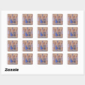 Christus en de Maagd Mary Enthroned Vierkante Sticker (Vel)