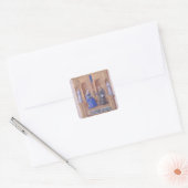 Christus en de Maagd Mary Enthroned Vierkante Sticker (Envelop)