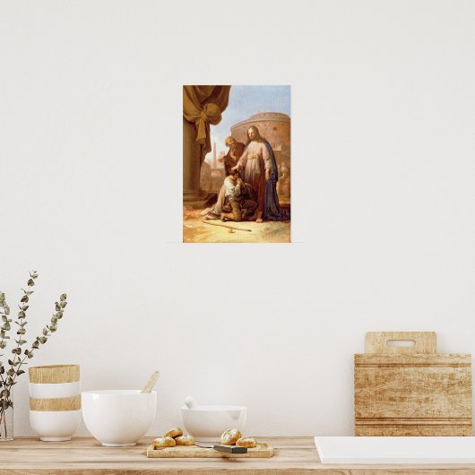 Christus en de Rich Young Ruler, 1640 Poster (Keuken)
