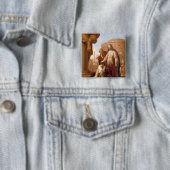 Christus en de Rich Young Ruler, 1640 Vierkante Button 5,1 Cm (In situ)