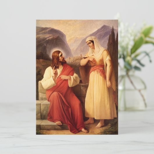 Christus en de Samaritaan van Christian Schleisner (Staand voorkant)