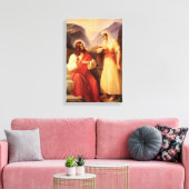 Christus en de Samaritaan van Christian Schleisner Canvas Afdruk (Insitu (Woonkamer))