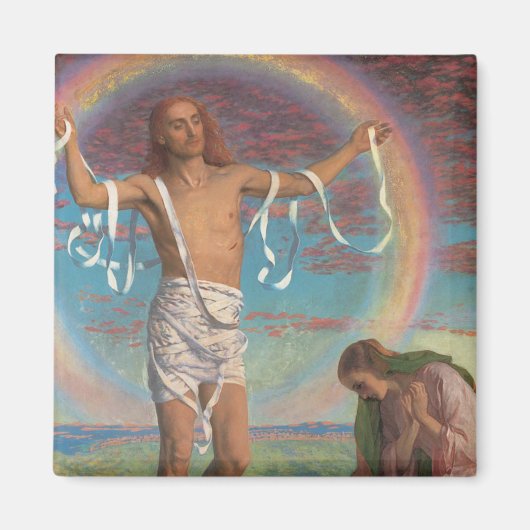 Christus en de twee Maria's door William Holman Hu Magneet (Voorkant)