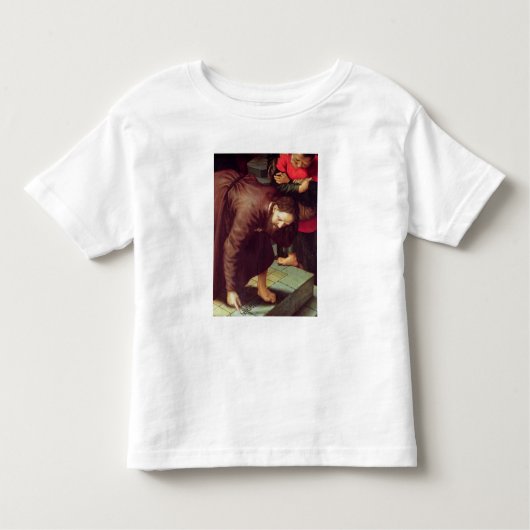 Christus en de vrouw in overspel kinder shirts (Voorkant)