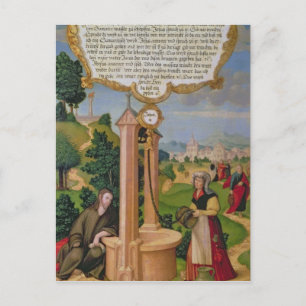 Christus en de vrouw van Samaria bij Jacob's Well Briefkaart