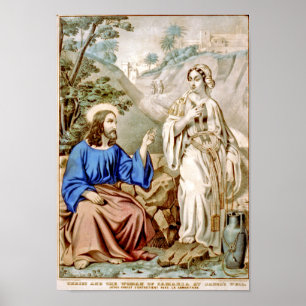Christus en de vrouw van Samaria bij Jacob's Well Poster