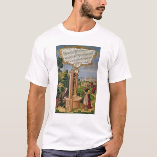Christus en de vrouw van Samaria bij Jacob's Well T-shirt (Voorkant)