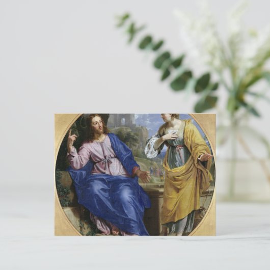 Christus en de vrouw van Samaria Briefkaart (Staand voorkant)