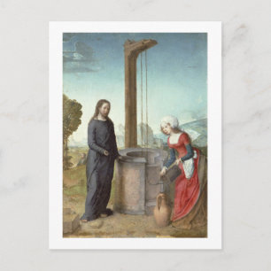 Christus en de vrouw van Samaria, c.1500 (olie op  Briefkaart