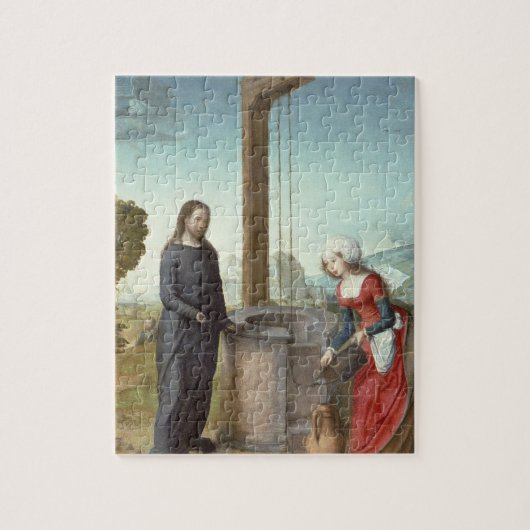 Christus en de vrouw van Samaria, c.1500 (olie op  Legpuzzel (Verticaal)