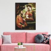 Christus en de vrouw van Samaria, c.1575-80 Canvas Afdruk (Insitu (Woonkamer))