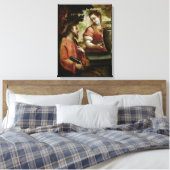 Christus en de vrouw van Samaria, c.1575-80 Canvas Afdruk (Insitu (Slaapkamer))
