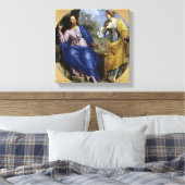 Christus en de vrouw van Samaria Canvas Afdruk (Insitu (Slaapkamer))
