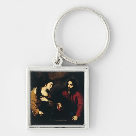 Christus en de vrouw van Samaria Sleutelhanger (Voorkant)