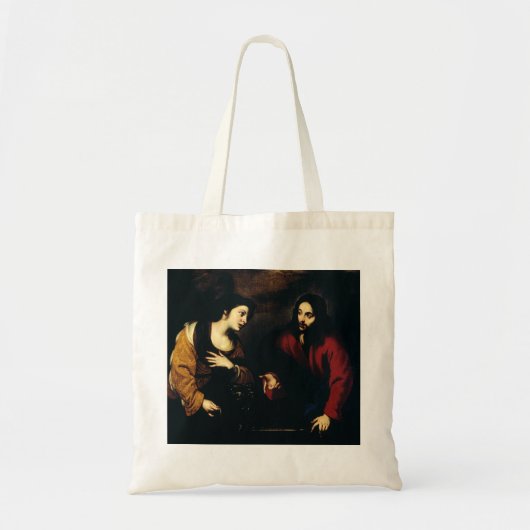 Christus en de vrouw van Samaria Tote Bag (Voorkant)