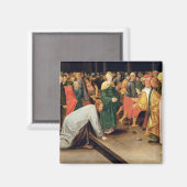 Christus en de vrouwen in overspel, 1628 magneet (Voorkant / Achterkant)