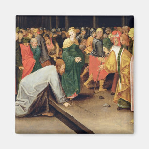 Christus en de vrouwen in overspel, 1628 magneet