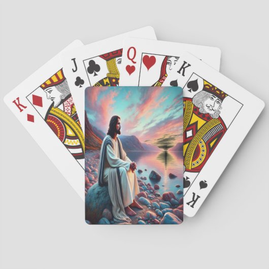 Christus en het eeuwige Zee Pokerkaarten (Achterkant)