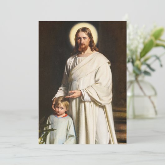 Christus en het jonge kind door Carl Heinrich Bloc Kaart (Staand voorkant)