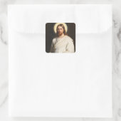 Christus en het jonge kind door Carl Heinrich Bloc Vierkante Sticker (Tas)