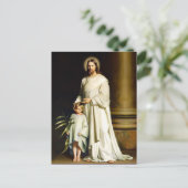 Christus en kind. Fine Art Easter-Briefkaarten Feestdagenkaart (Staand voorkant)