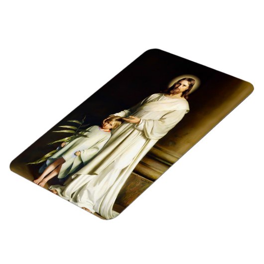 Christus en kind. Fine Art Easter Gift Magneet (Linkerzijde)