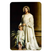 Christus en kind. Fine Art Easter Gift Magneet (Verticaal)
