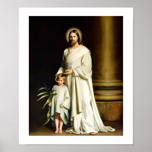 'Christus en kind' schilderen door Carl Bloch. Pos Poster (Voorkant)