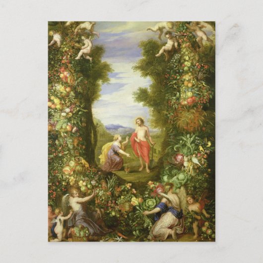 Christus en Maria Magdalena Briefkaart (Voorkant)