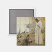 Christus en Maria Magdalena in Fins landschap Magneet (Voorkant / Achterkant)