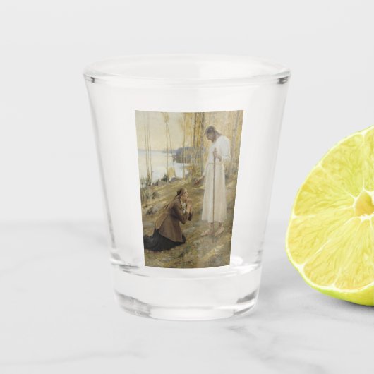 Christus en Mary Magdalene in het Finse platteland Shot Glas (Voorkant)
