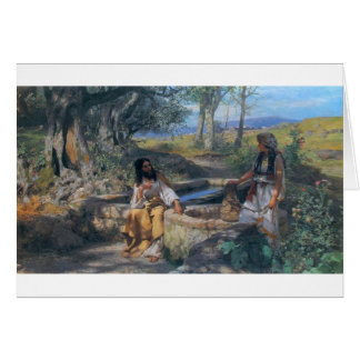 Christus en Samaritaanse vrouw ongeveer 1890