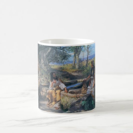 Christus en Samaritaanse vrouw ongeveer 1890 Koffiemok (Center)