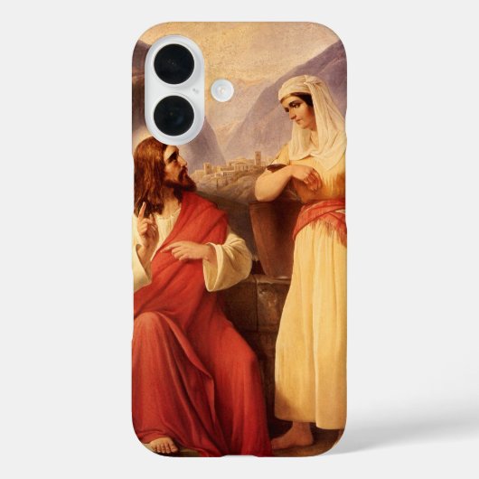 Christus en Samaritan van Christelijke Schleisner Case-Mate iPhone Case (Achterkant)