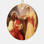 Christus en Samaritan van Christelijke Schleisner Keramisch Ornament (Links)