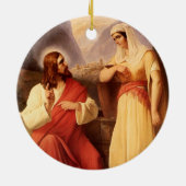 Christus en Samaritan van Christelijke Schleisner Keramisch Ornament (Achterkant)