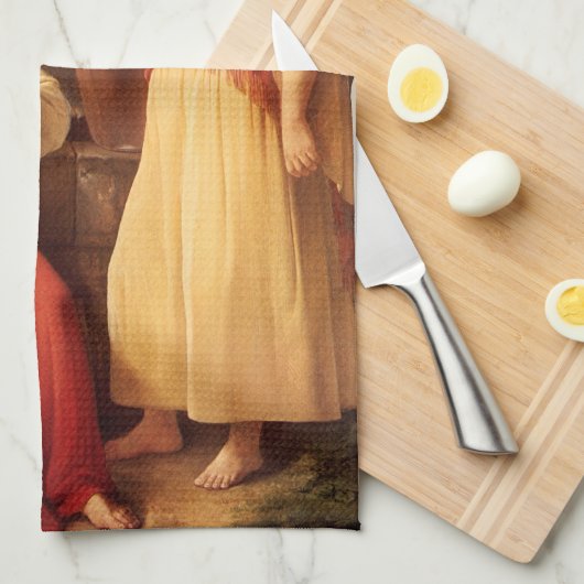 Christus en Samaritan van Christelijke Schleisner Theedoek (Quarter Fold)