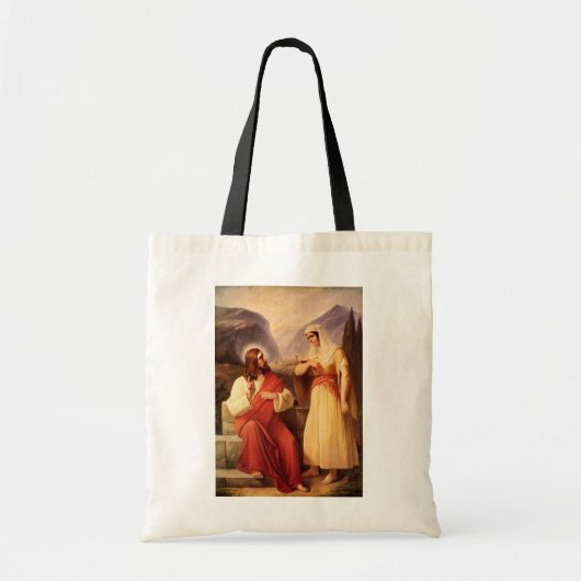 Christus en Samaritan van Christelijke Schleisner Tote Bag (Voorkant)
