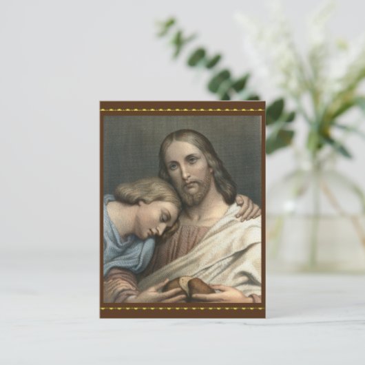 Christus en St. John Briefkaart (Staand voorkant)