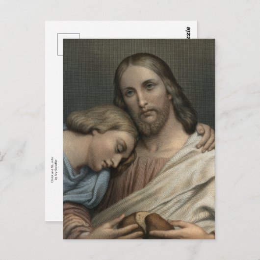 Christus en St. John door Ary Scheffer Briefkaart (Voorkant / Achterkant)