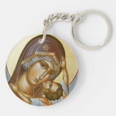 Christus en Theotokos dubbelzijdige Sleutelhanger (Achterkant)