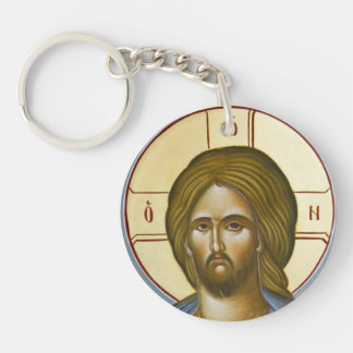 Christus en Theotokos dubbelzijdige Sleutelhanger