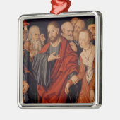 Christus en Vrouw in de overspel Metalen Ornament (Links)