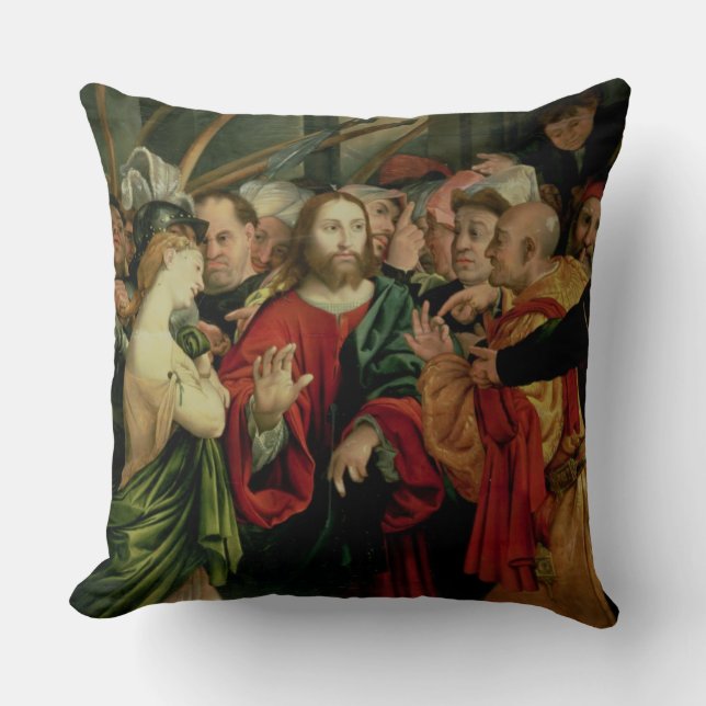 Christus en vrouw in overspel 2 kussen (Voorkant)