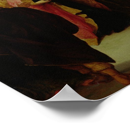 Christus en vrouw in overspel poster (Hoek)